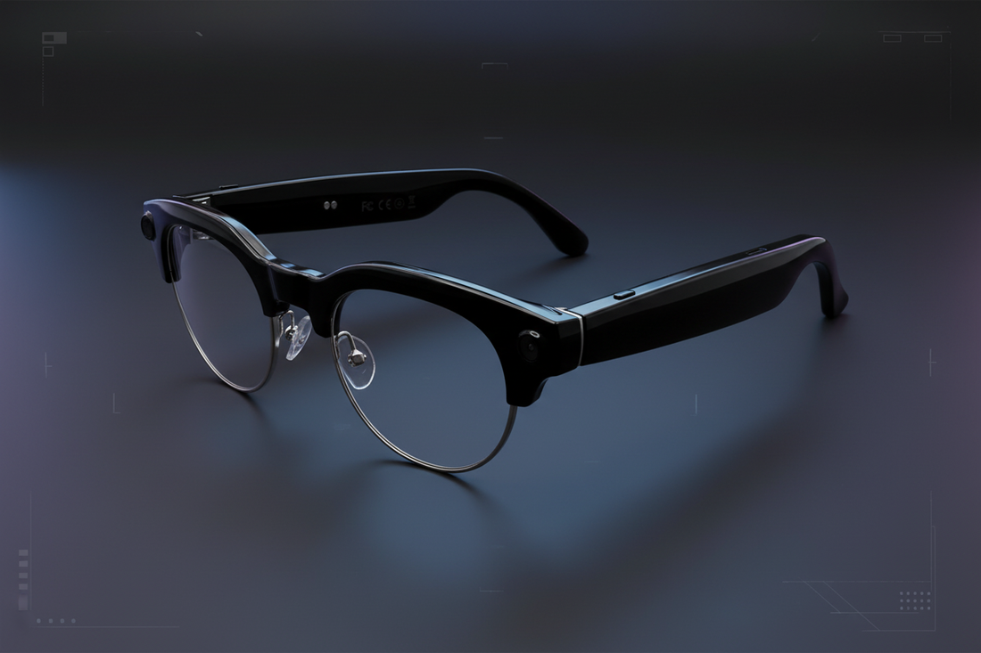 POJETIX P02 AI Smart Glasses on dark premium background – Blog Cover