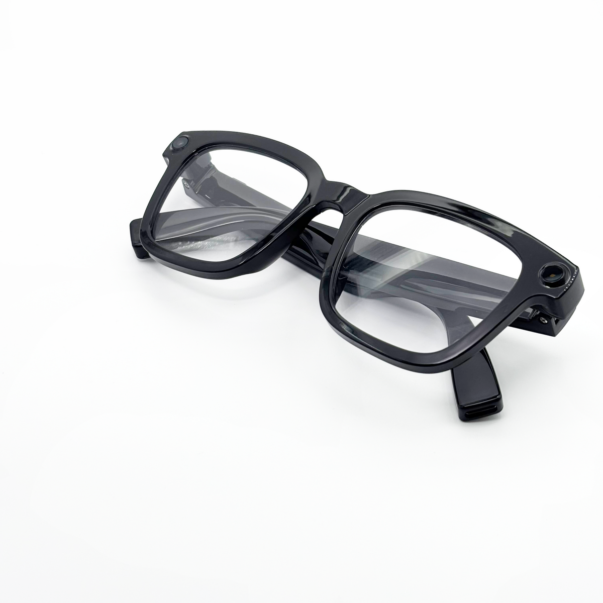 POJETIX P01 AI Smart Glasses – Folded Side Angle View, Compact Wearable Design
