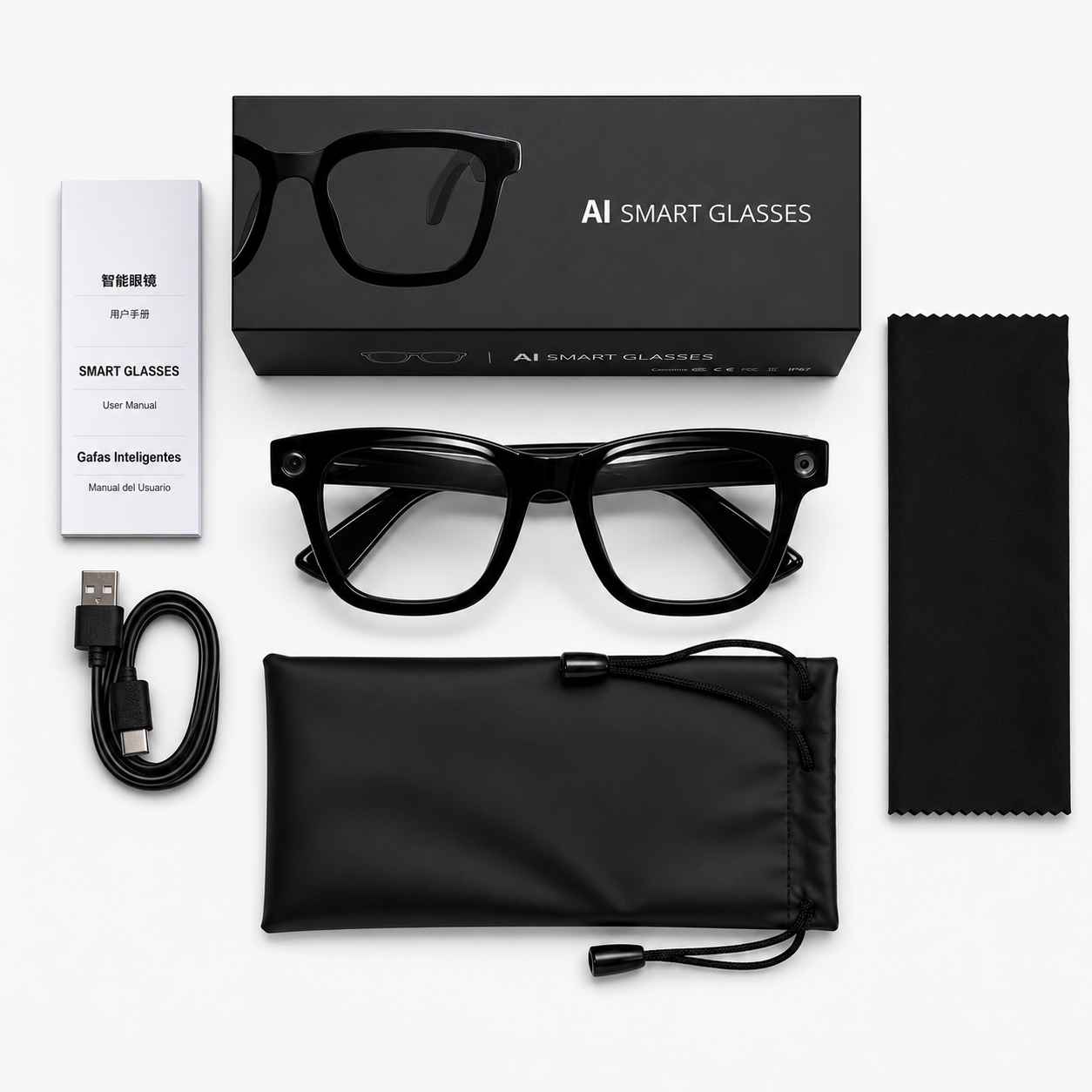 POJETIX P01 AI Smart Glasses | ChatGPT | 32MP Camera | Hi-Fi Speaker